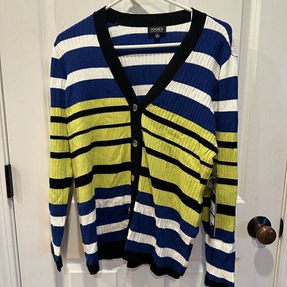 Jones New York large long sleeve ribbed cardigan sweater - Picture 2 of 6